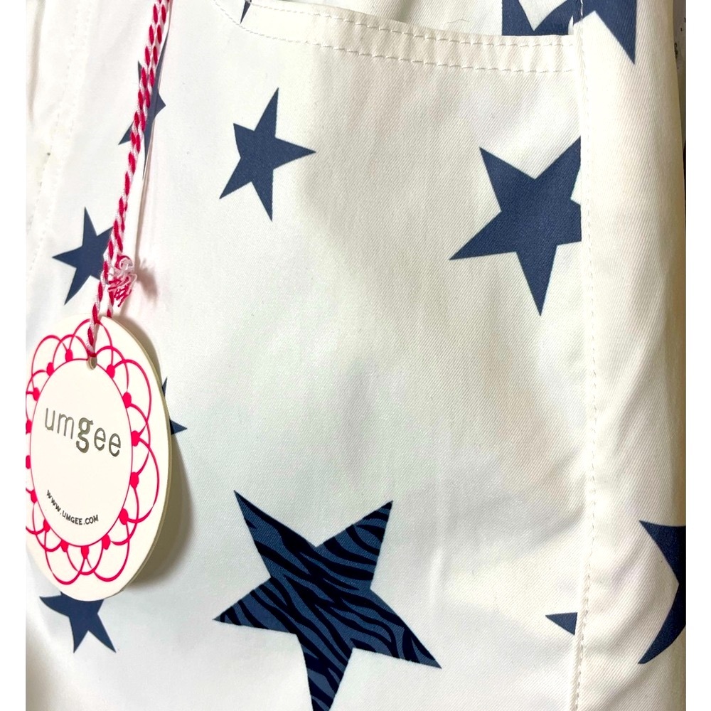UMGEE White Star Print Women's Shorts - Picture 4 of 10